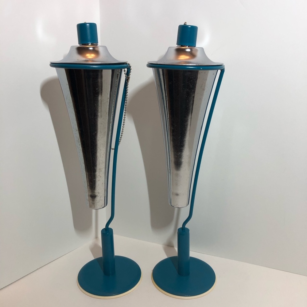 Large Metal Tiki Citronella Torch Lamps
